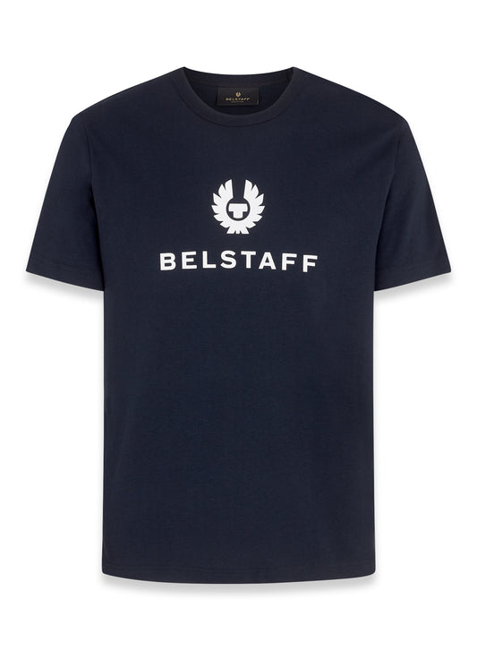 Navy Blue Belstaff A23 cotton crew-neck t-shirt