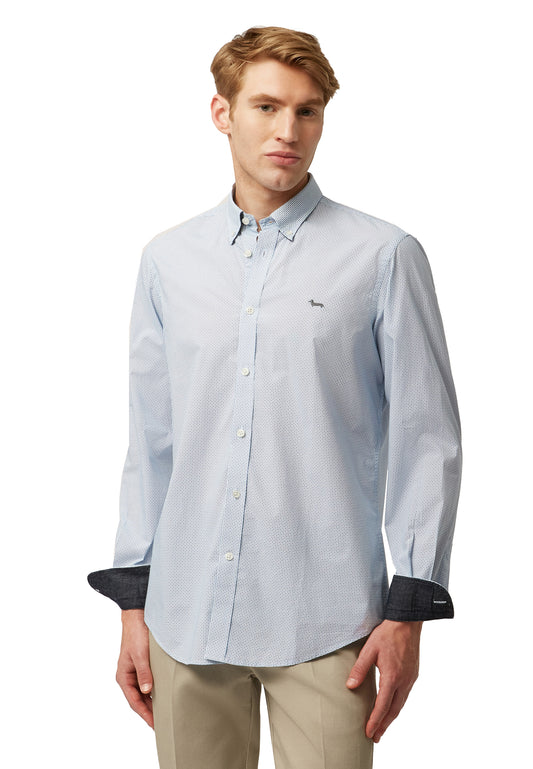 Harmont &amp; Blaine Elevated Utility Striped Cotton Shirt A23