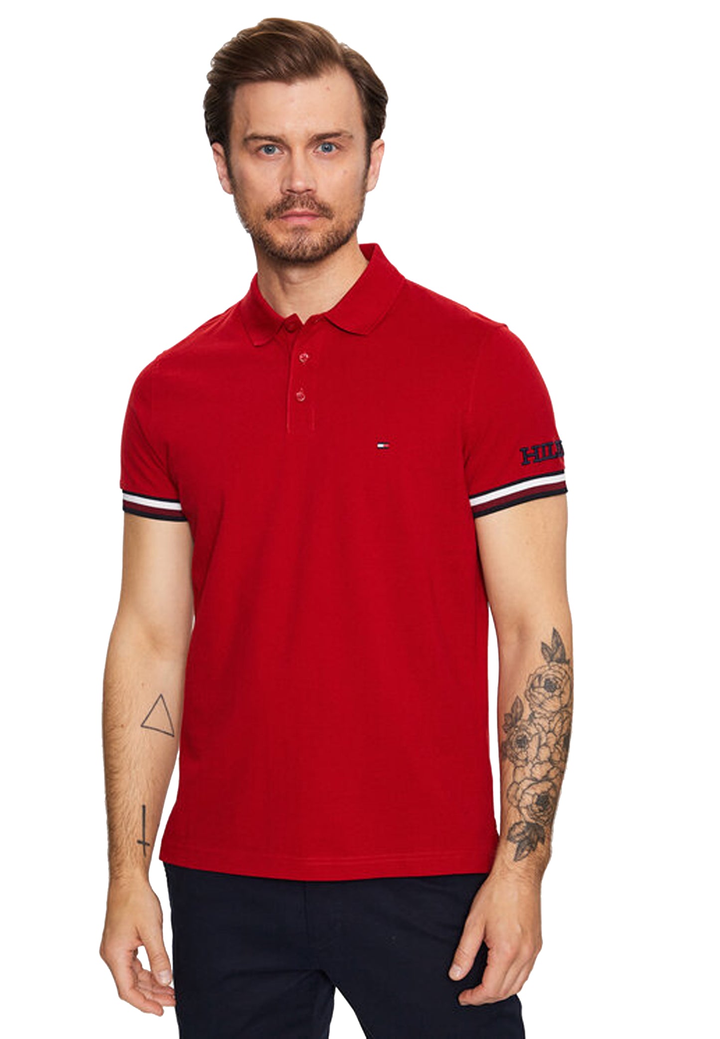 Polo Slim Fit Rossa Monotype Tommy Hilfiger A23