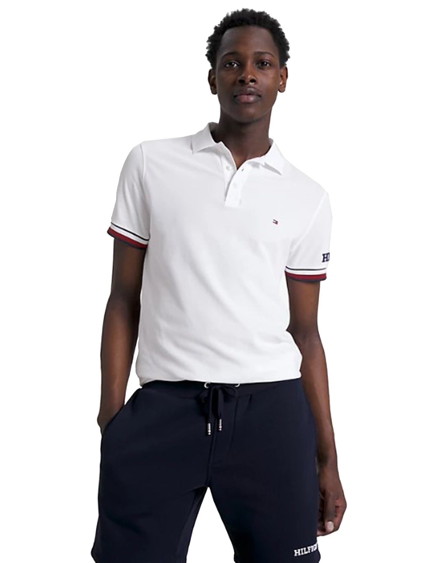 Polo Slim Fit Bianca Monotype Tommy Hilfiger A23