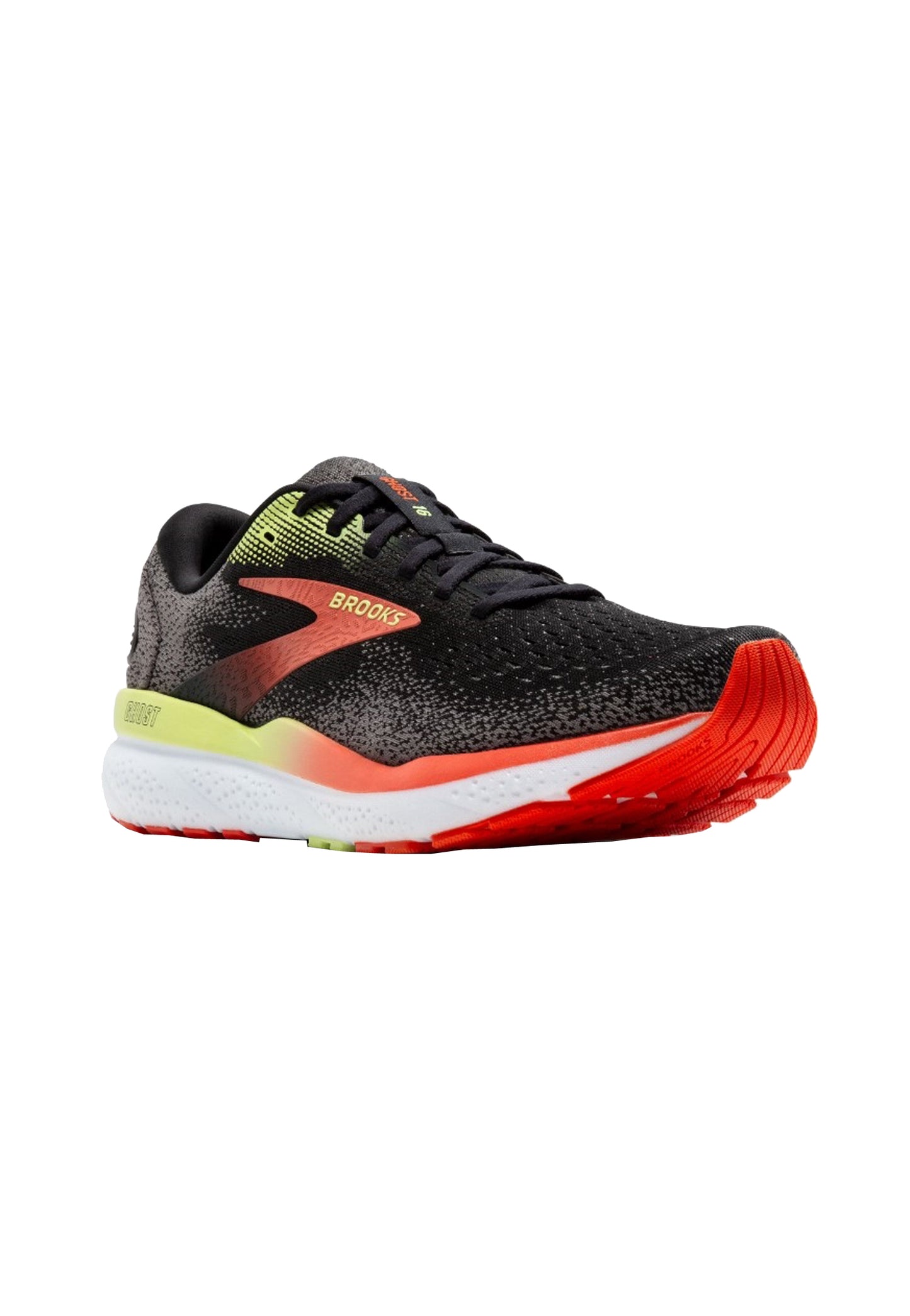 BROOKS GHOST 16 1104181D049BLACK MANDARINE  RED GREEN