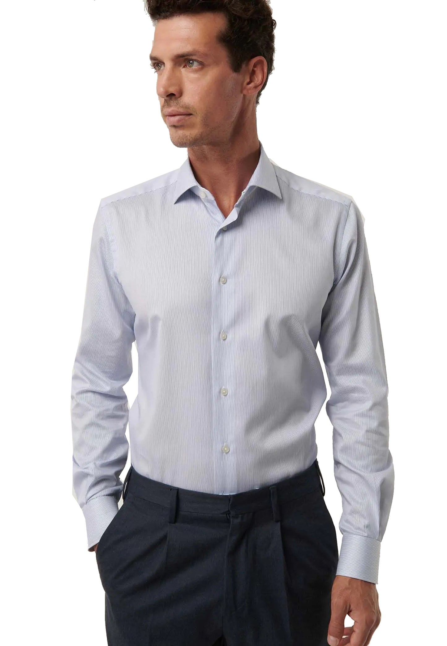 Camicia classica cotone azzurra Xacus P24