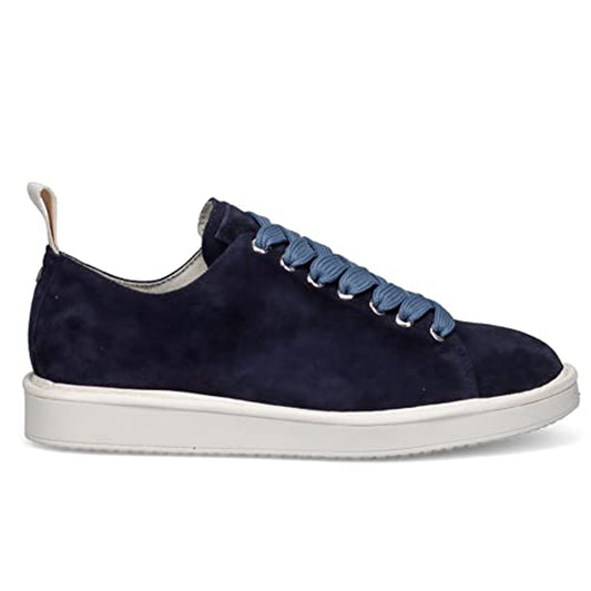 Scarpa Allacciata P01 in Suede BLU TUNNEL DENIM Panchic P24