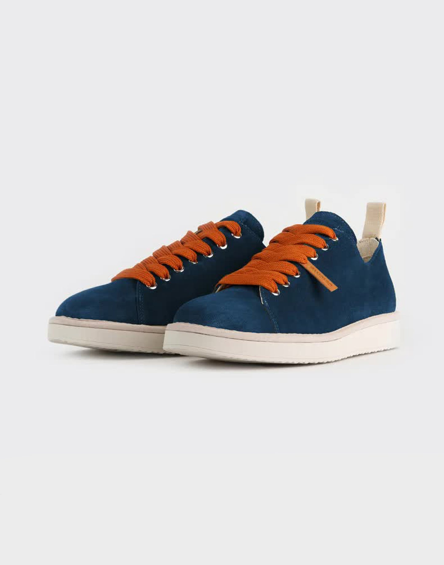 P01 Laced Shoe in BURNED ORANGE COBALT Suede Panchic P24