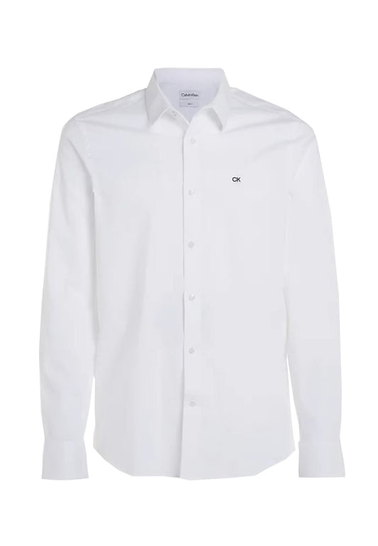 Calvin Klein P24 white fitted cotton poplin shirt