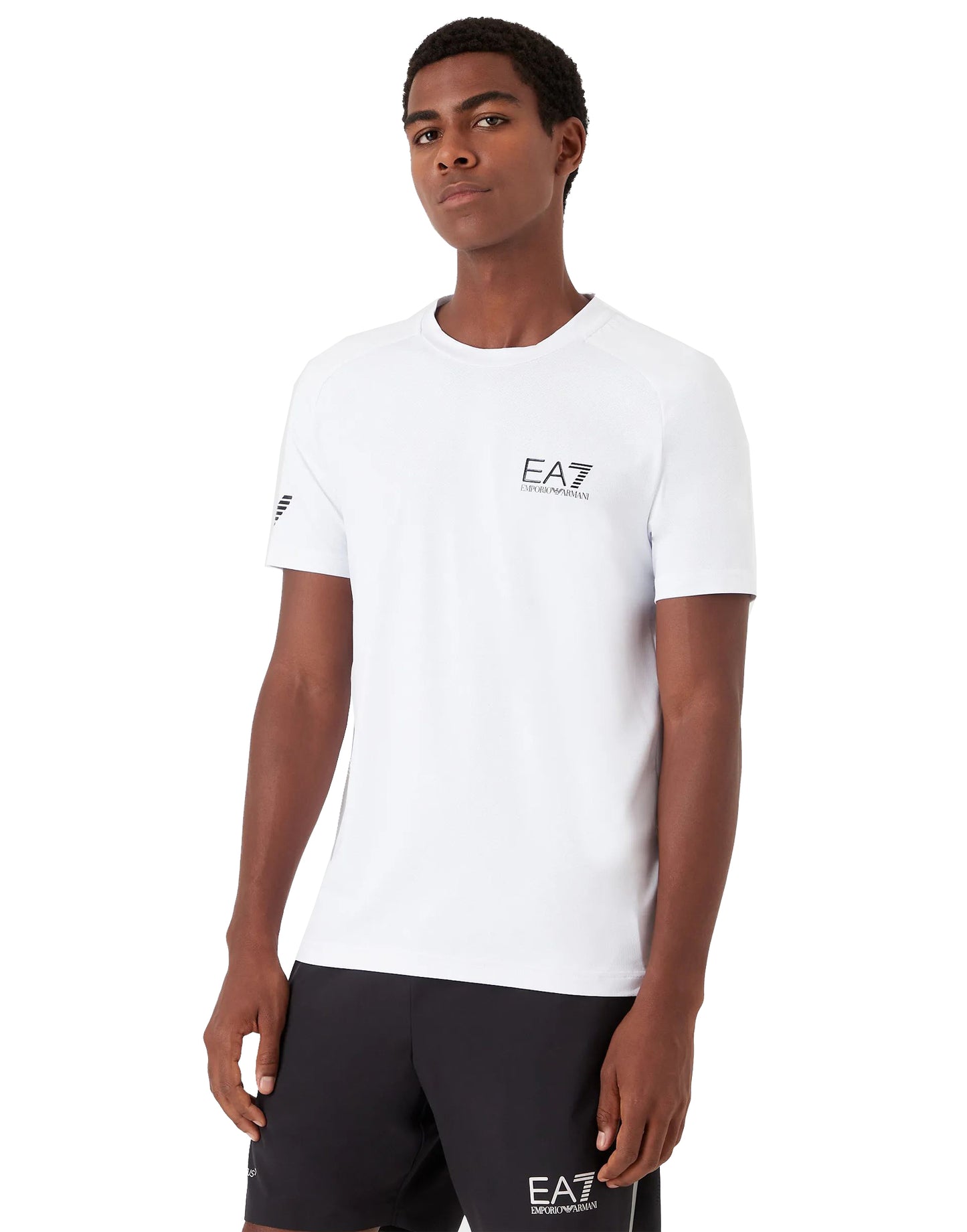 Ventus7 EA7 Armani P24 technical white crew-neck t-shirt