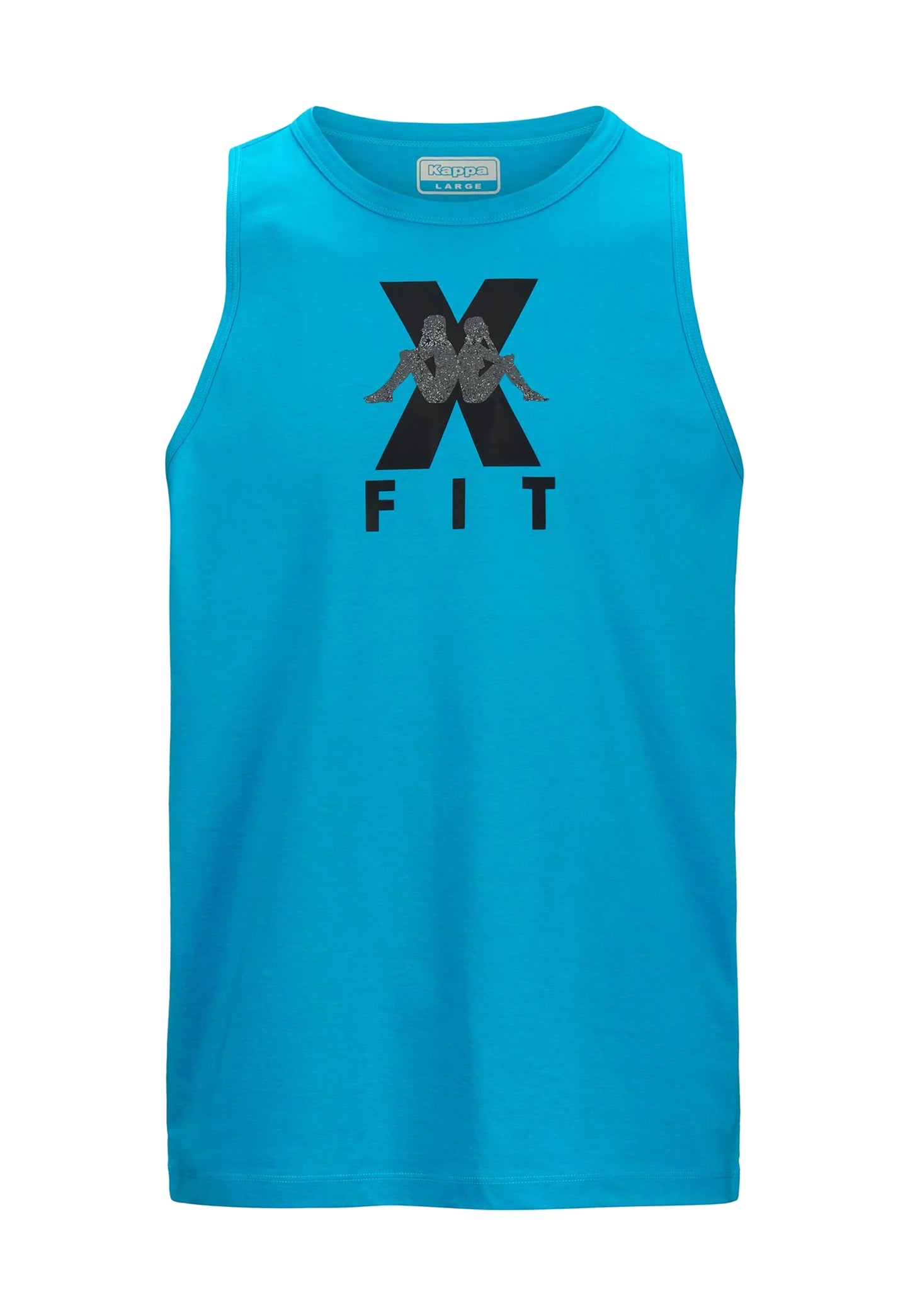 Canotta misto cotone sportiva blu Kombat WKT Ebolto Kappa P24