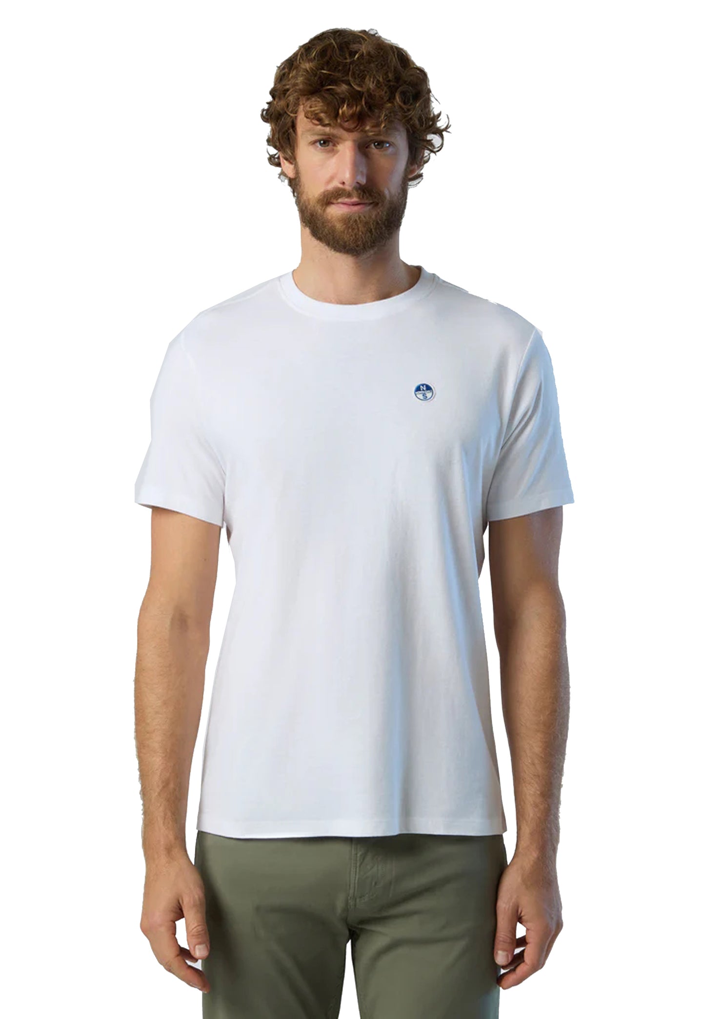 T-shirt bianca cotone girocollo logo cuore North Sails P24