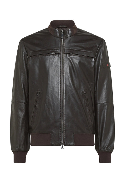 Brown Sand Leather Pe Peuterey P24 leather jacket