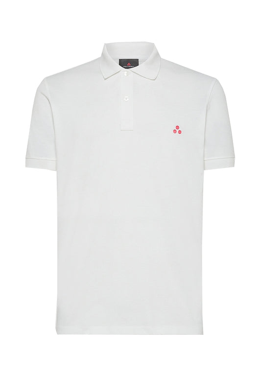 Short sleeve polo shirt 100% white cotton Zeno 01 Peuterey P24