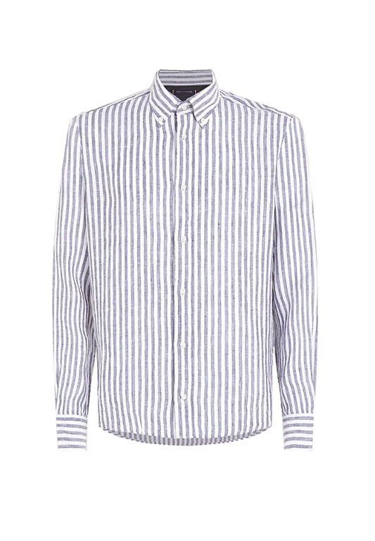 Tommy Hilfiger P24 blue striped linen shirt